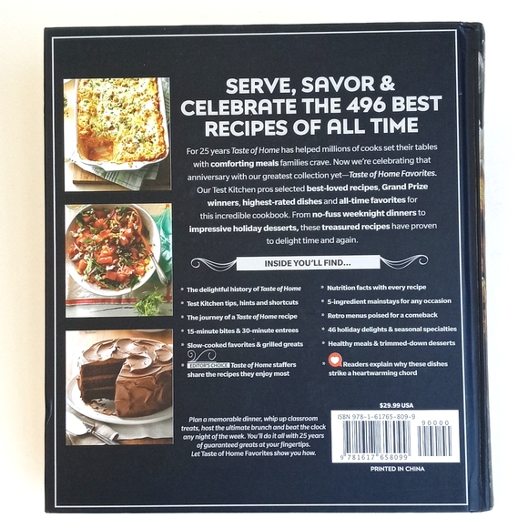 Taste Of Home Favorites 25th Anniversary Delicious Recipe Hardback Cookbook - Picture 5 of 16